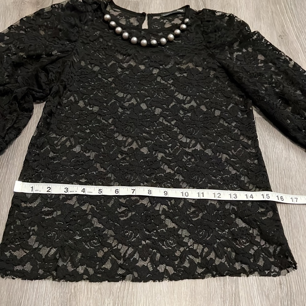 Zara lace top 🖤. Size S - Picture 5 of 7